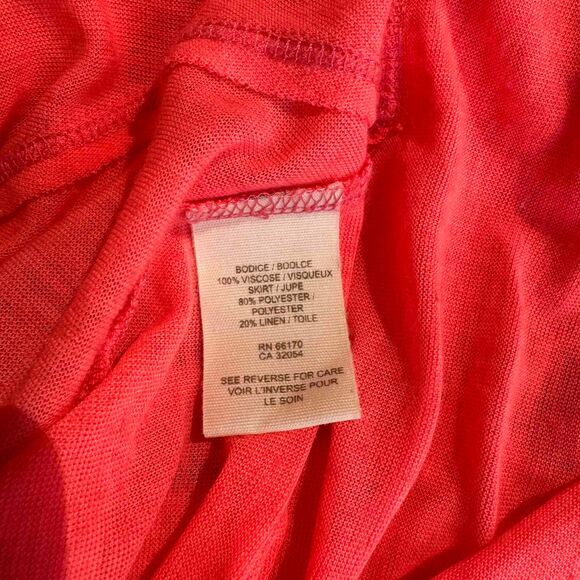 Free People Orange Sleeveless Scoop Neck Dress Two Tone Large Color Block Boho - Picture 5 of 10